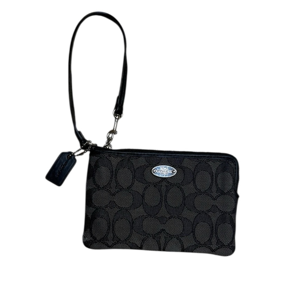 Coach Elegant Black Patterned Wristlet